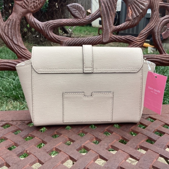 NWT kate spade Riverside St Emmie Warm Beige Chain Strap Leather Crossbody - Picture 5 of 11